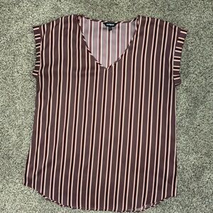 Maroon Express Stripped Blouse